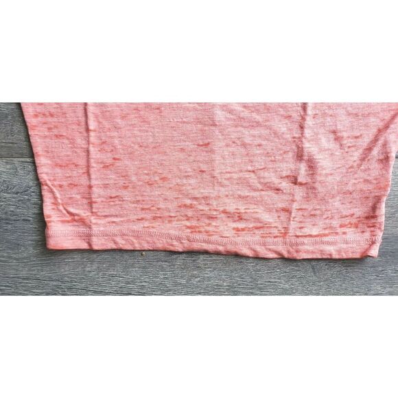 FREE PEOPLE WE THE FREE RED LOTUS ASTRID BURN OUT TEE SHIRT SIZE XTRA SMALL - Picture 6 of 10